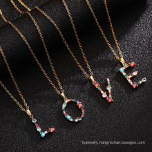 Shangjie OEM kalung tembaga statement crystal necklace stainless steel chain necklace jewelry fashion initial necklace